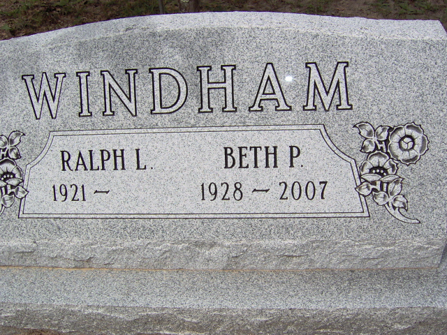 Headstone for Windham, Beth P.